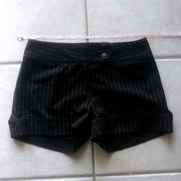 Spring Street Black and white striped shorts. - Picture 3 of 5